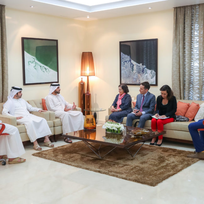 سمو الشيخ راشد بن حميد يستقبل قنصل فرنسا