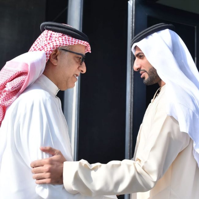 راشد بن حميد يتلقى تهنئة رئيس الاتحاد الآسيوي لكرة القدم