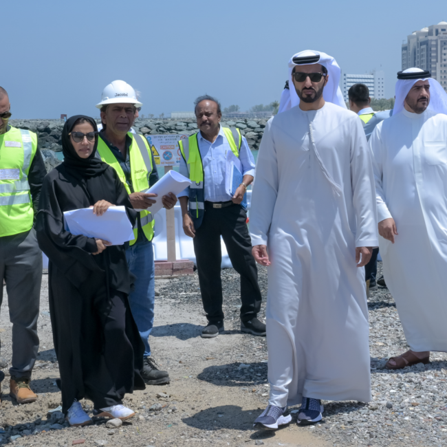 Rashid Al-Nuaimi Inspects Work Progress at Corniche Development Project