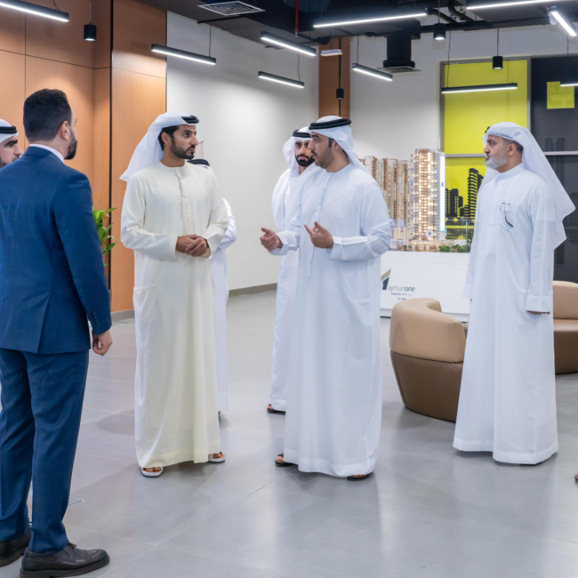 Rashid bin Humaid Opens Aqaar’s New Sales Center at Grand Mall